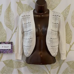 Mossimo size XS open lace front cardigan